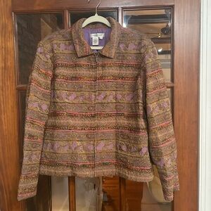 Coldwater Creek Bohemian Tweed Blazer